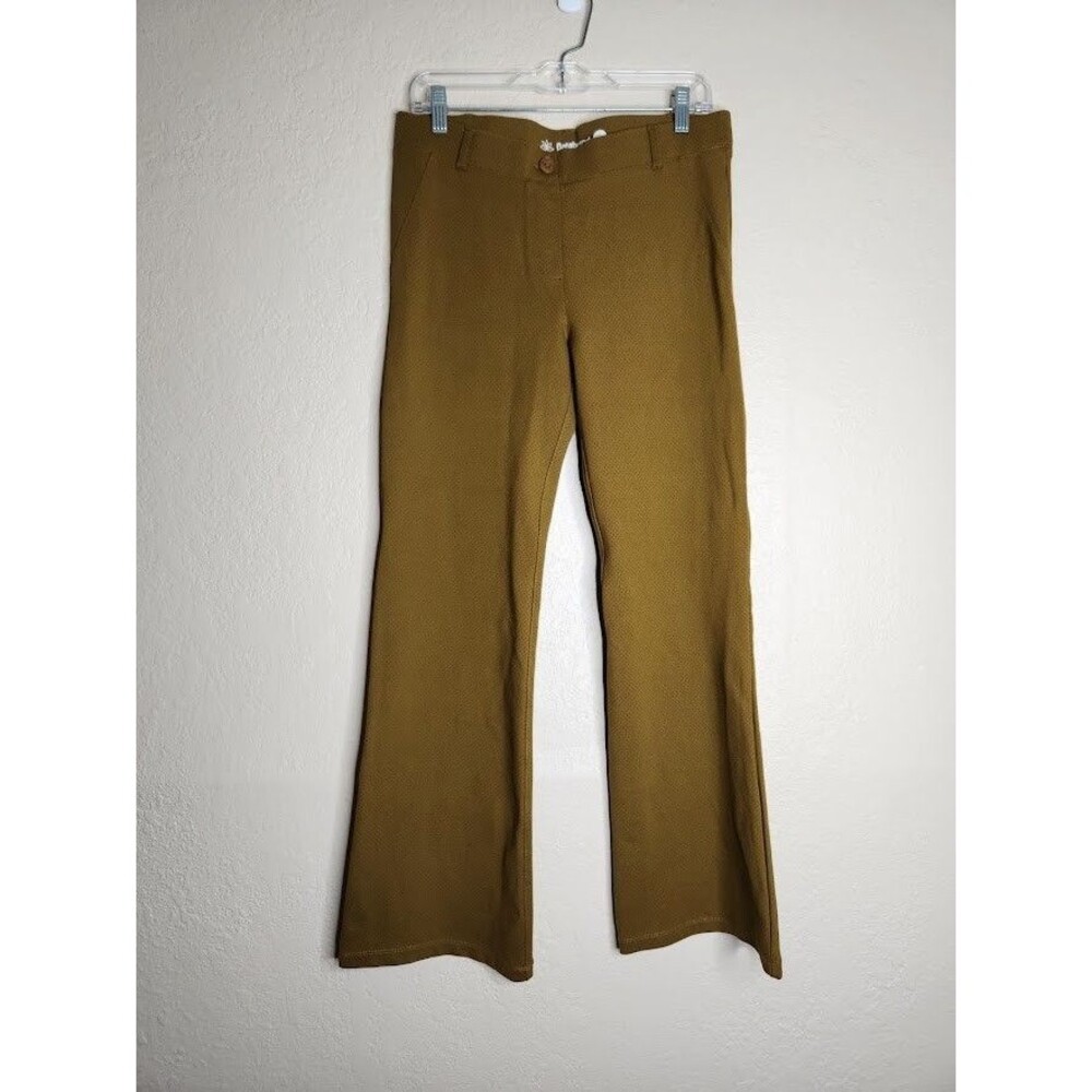Betabrand Bootcut Pants Women's Large Petite Green Rayon Stretch Classic Formal
